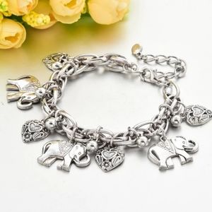 Retro Elephant Charm Bracelet